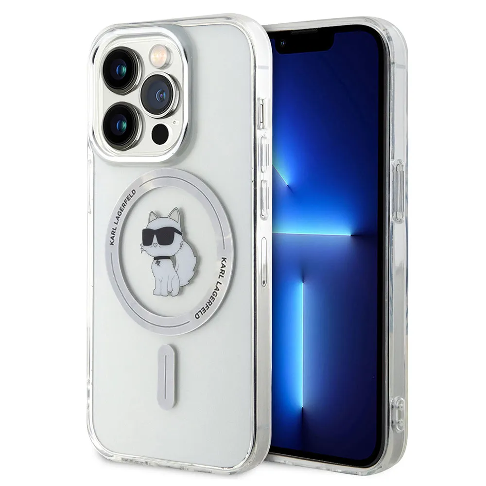 Custodia MagSafe per Apple iPhone 14 Pro, Karl Lagerfeld, IML Choupette, Trasparente - immagine 1
