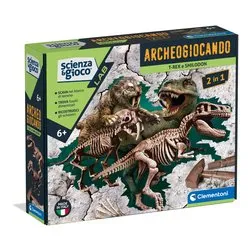 Gioco educativo Archeogiocando T-rex e Smilodon 2 in 1 6a+ SCIENZA E GIOCO 19394 - immagine 1