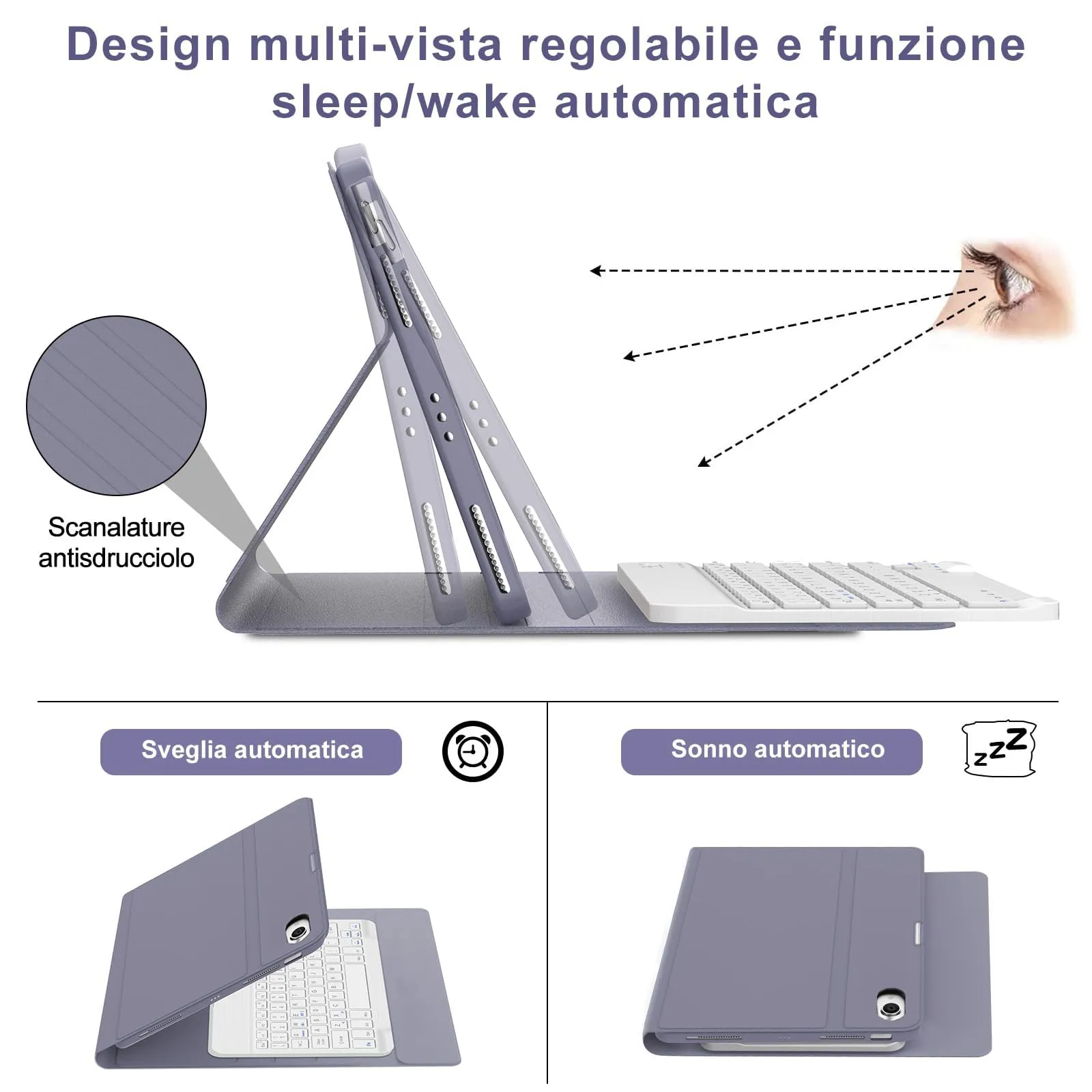 Cover Tastiera per iPad Air 11 M4 2026/M3 2025/M2 2024 11 Pollici - immagine 7