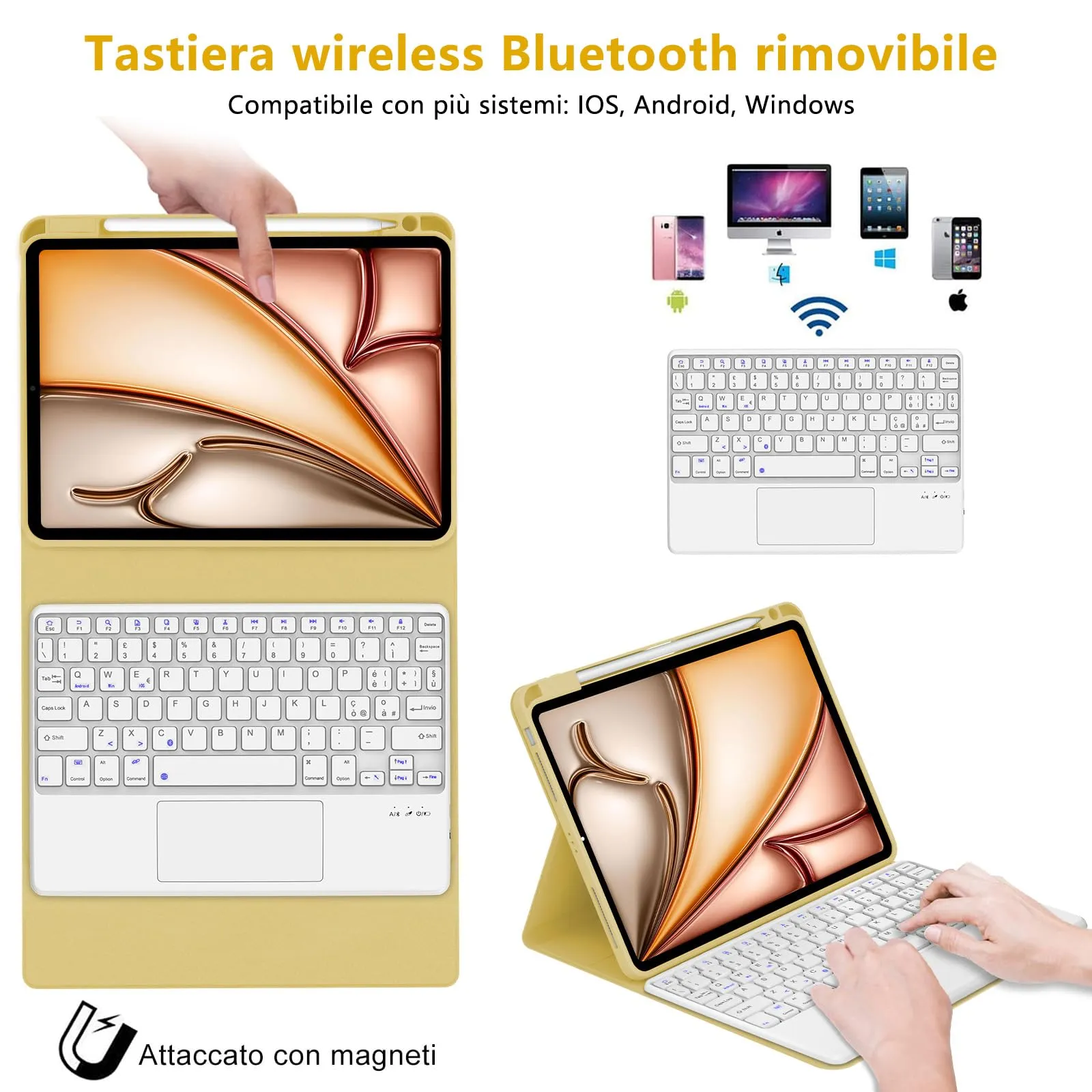 Cover Tastiera per iPad Air 11 M4 2026/M3 2025/M2 2024 11 Pollici - immagine 3