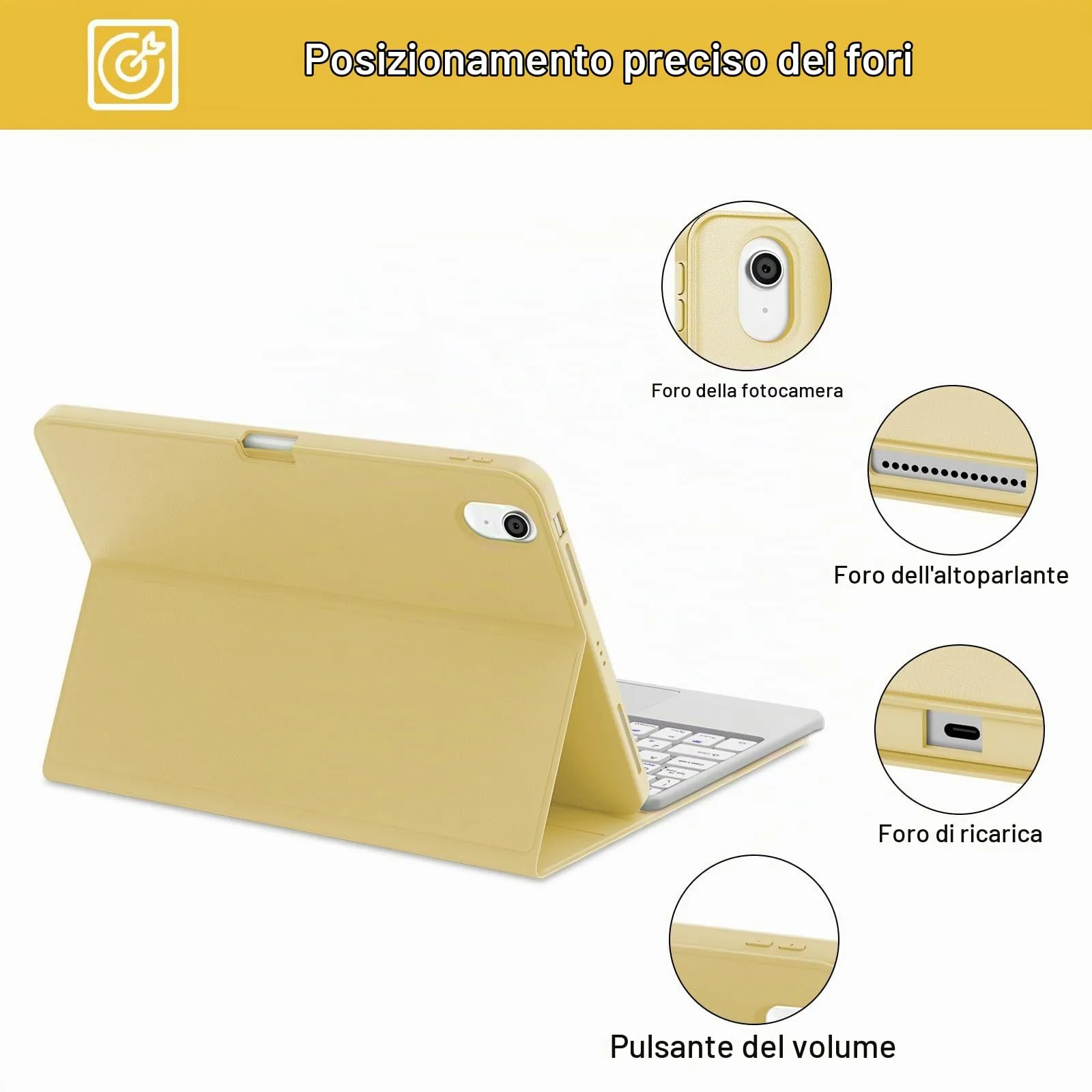 Cover Tastiera per iPad Air 11 M4 2026/M3 2025/M2 2024 11 Pollici - immagine 6