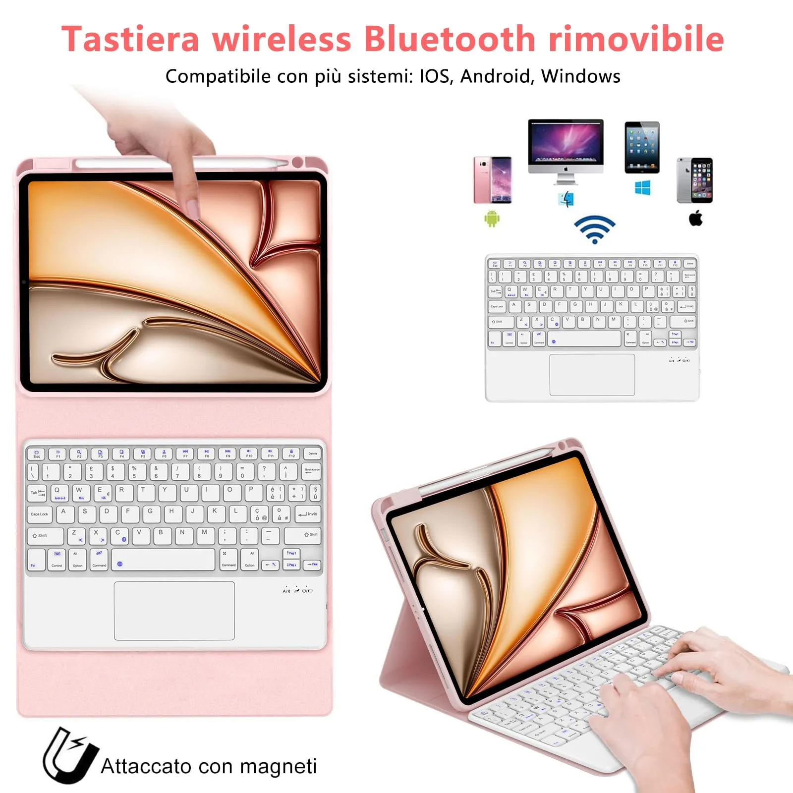 Cover Tastiera per iPad Air 11 M4 2026/M3 2025/M2 2024 11 Pollici - immagine 3