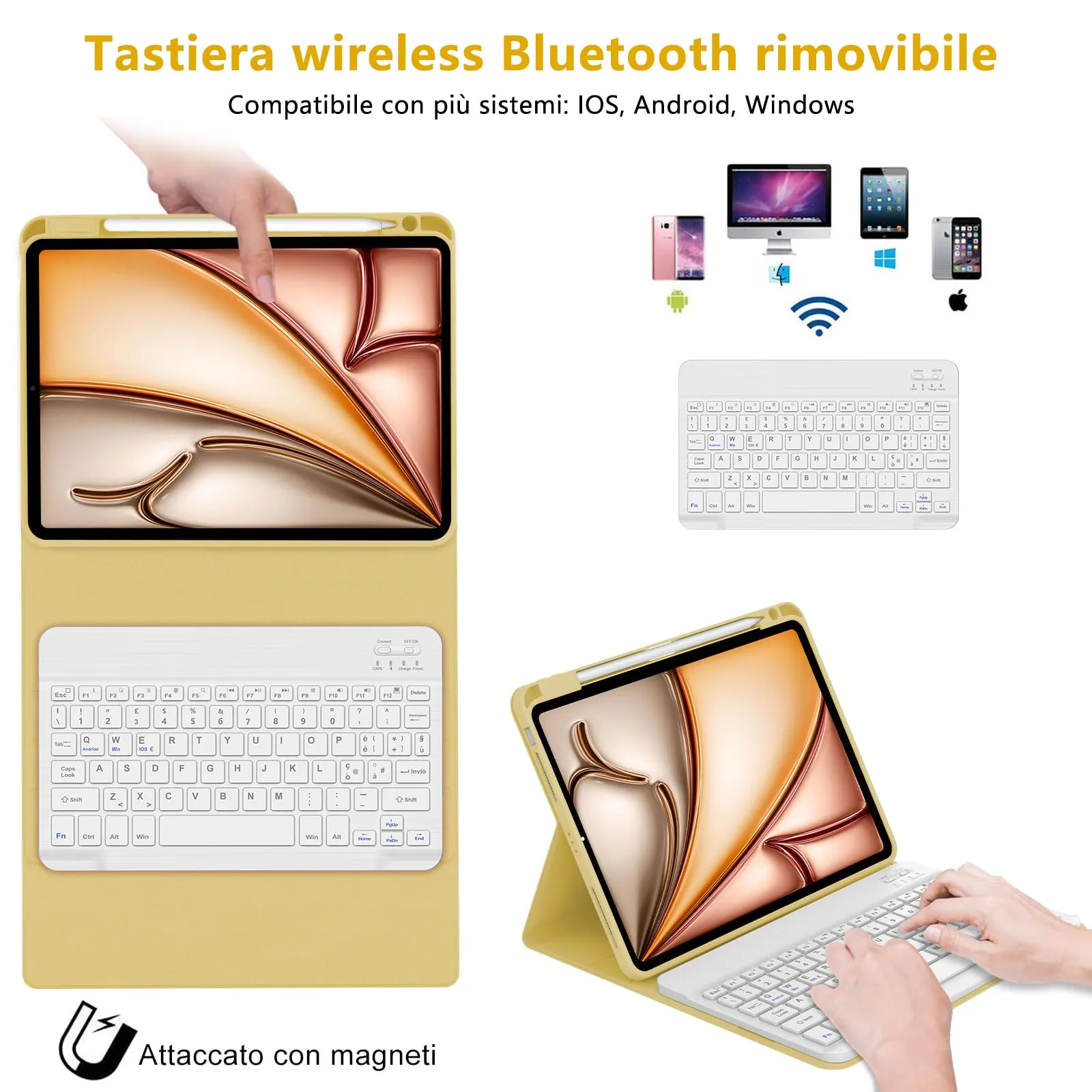 Cover Tastiera per iPad Air 11 M4 2026/M3 2025/M2 2024 11 Pollici - immagine 3
