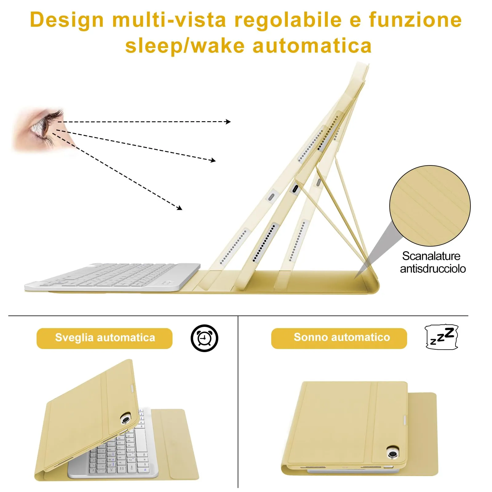 Cover Tastiera per iPad Air 11 M4 2026/M3 2025/M2 2024 11 Pollici - immagine 5