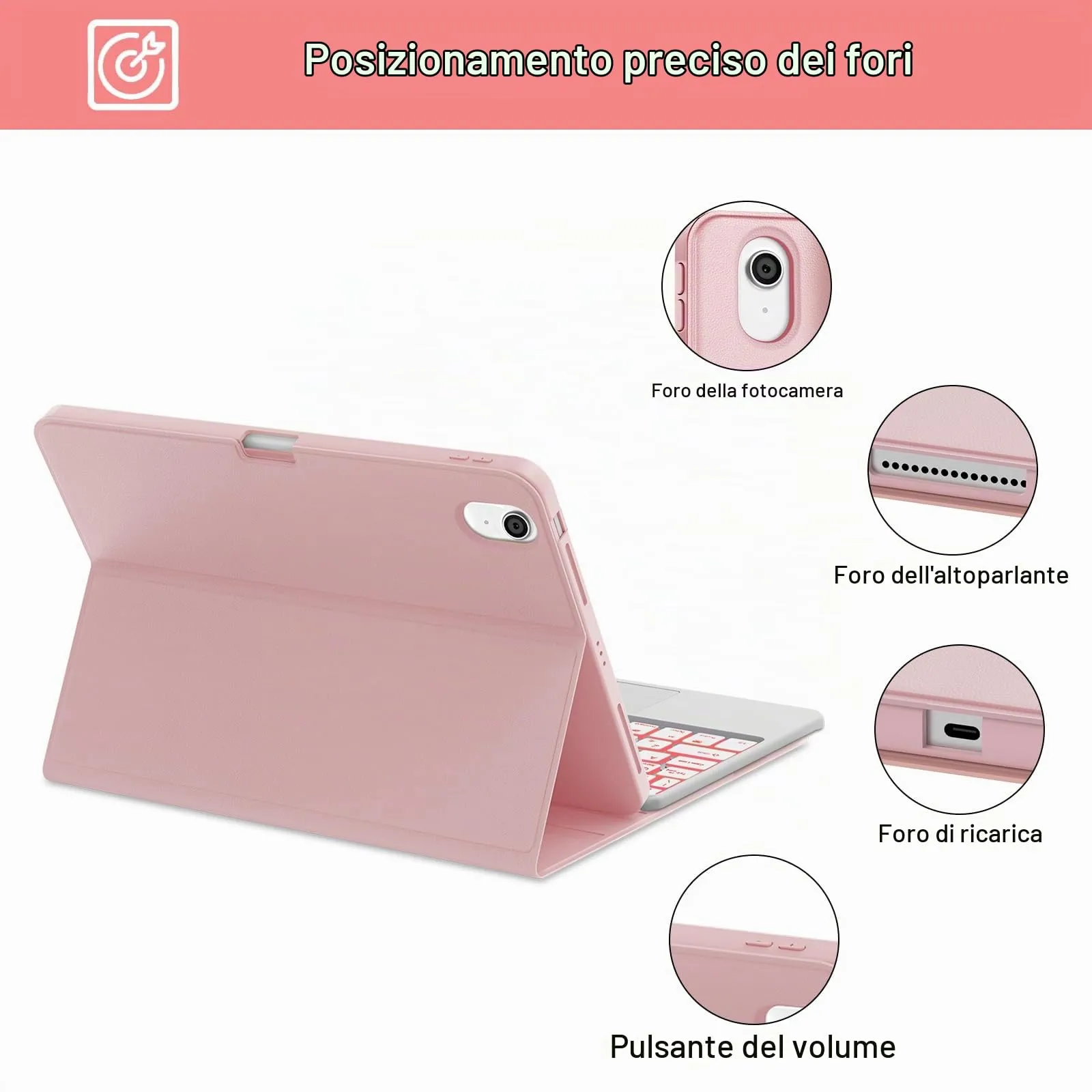 Cover Tastiera per iPad Air 11 M4 2026/M3 2025/M2 2024 11 Pollici - immagine 7