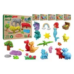 Pasta modellabile ( 3 vasetti 50 gr e accessori ) La Giungla playset MORBIDOUGH NATURAL 42901 - immagine 1