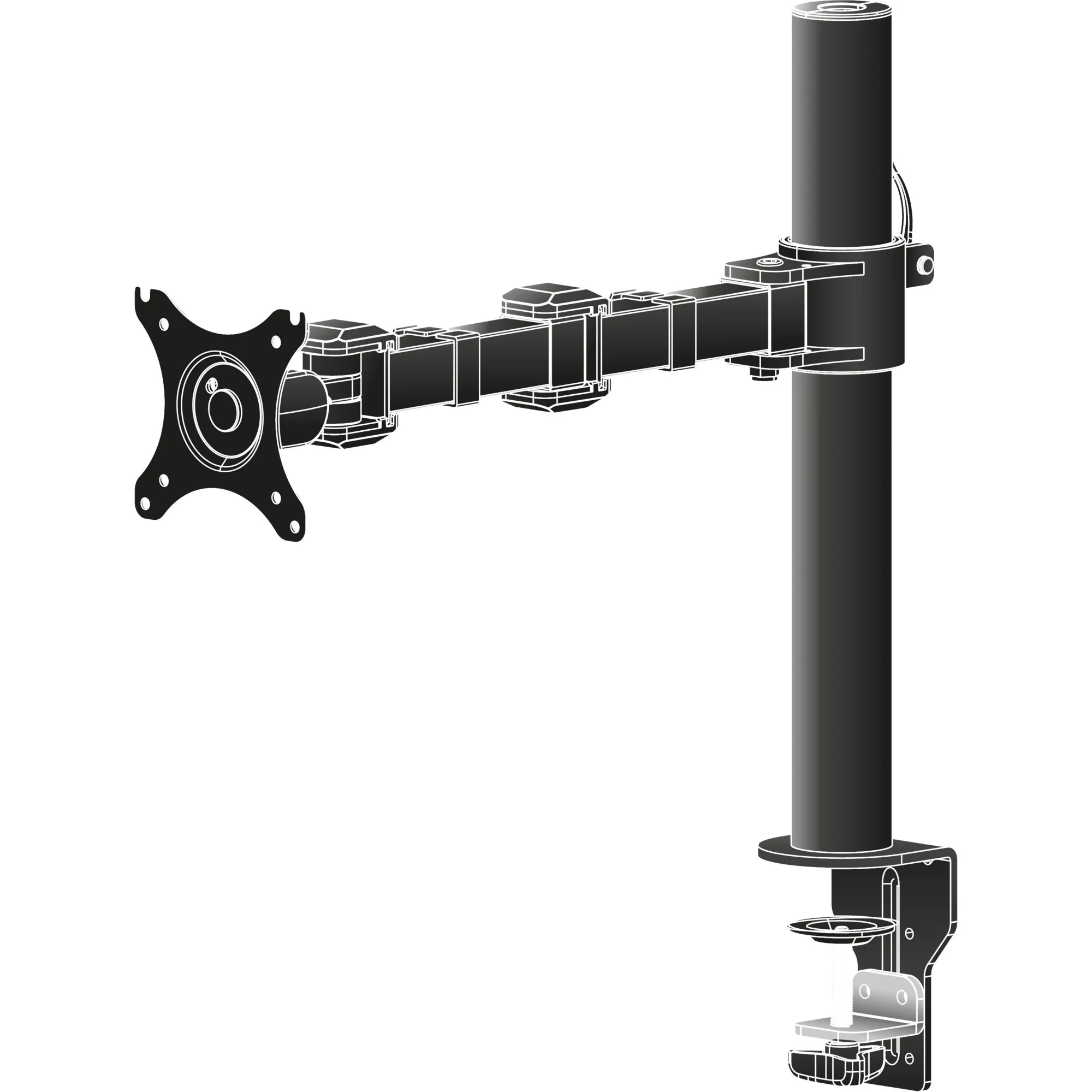 DS1001C-B1 Supporti a parete per TV 81,3 cm (32") Scrivania Nero, Base per monitor - immagine 1