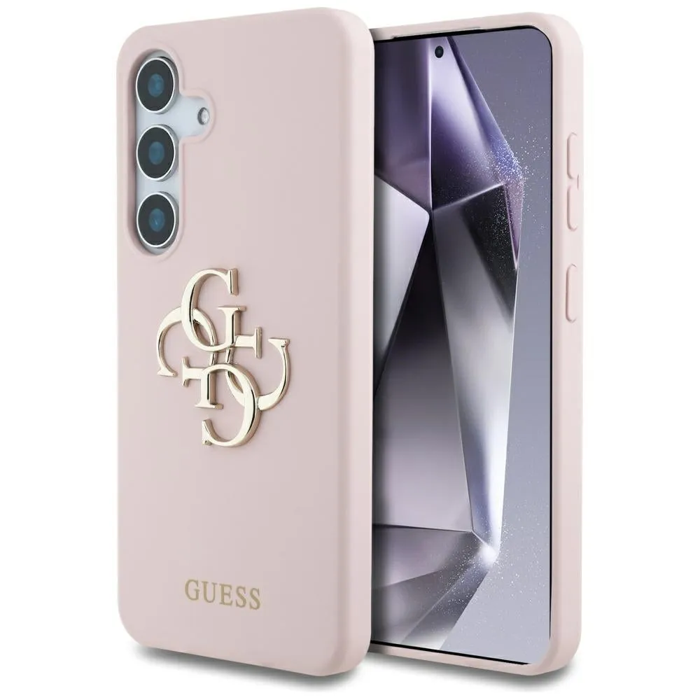Custodia per Samsung Galaxy S25 S931, Guess, 4G Big, Rosa - immagine 1