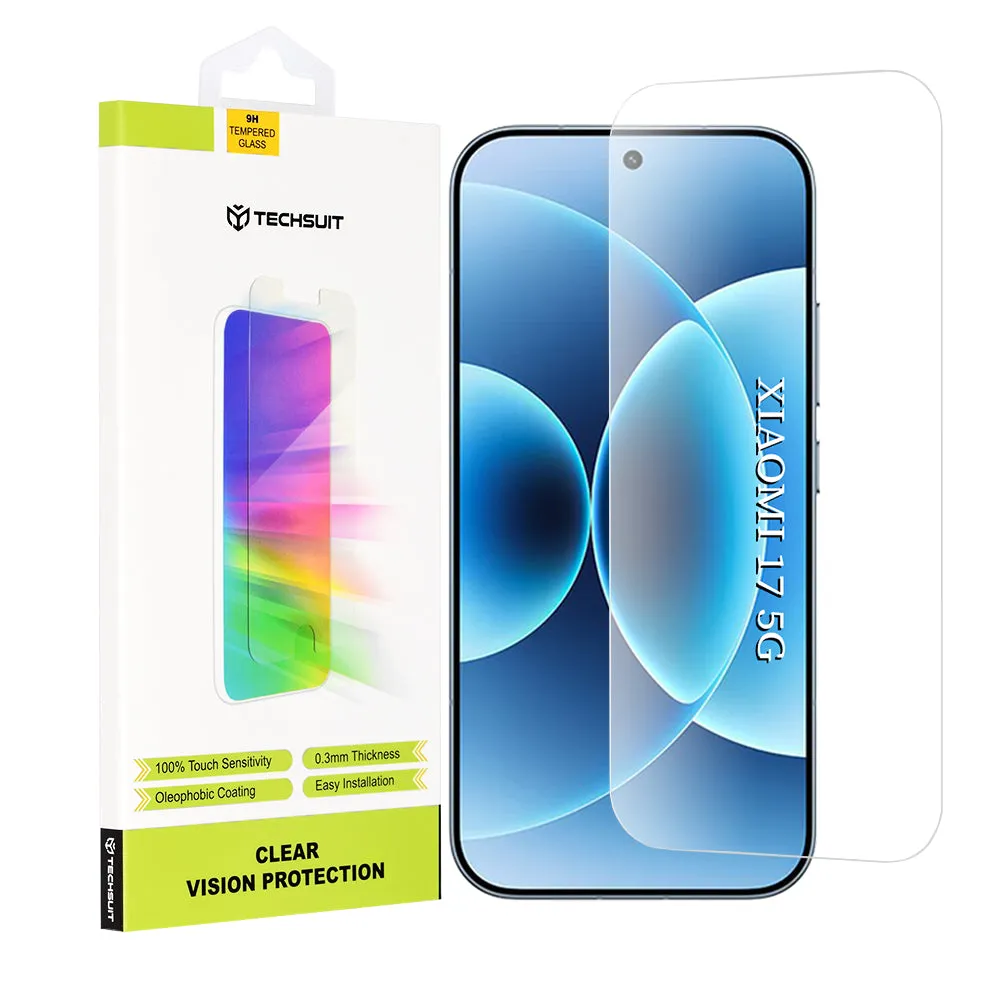 Pellicola protettiva Schermo Techsuit Clear Vision per Xiaomi 17, Vetro Temperato, Full Glue - immagine 1