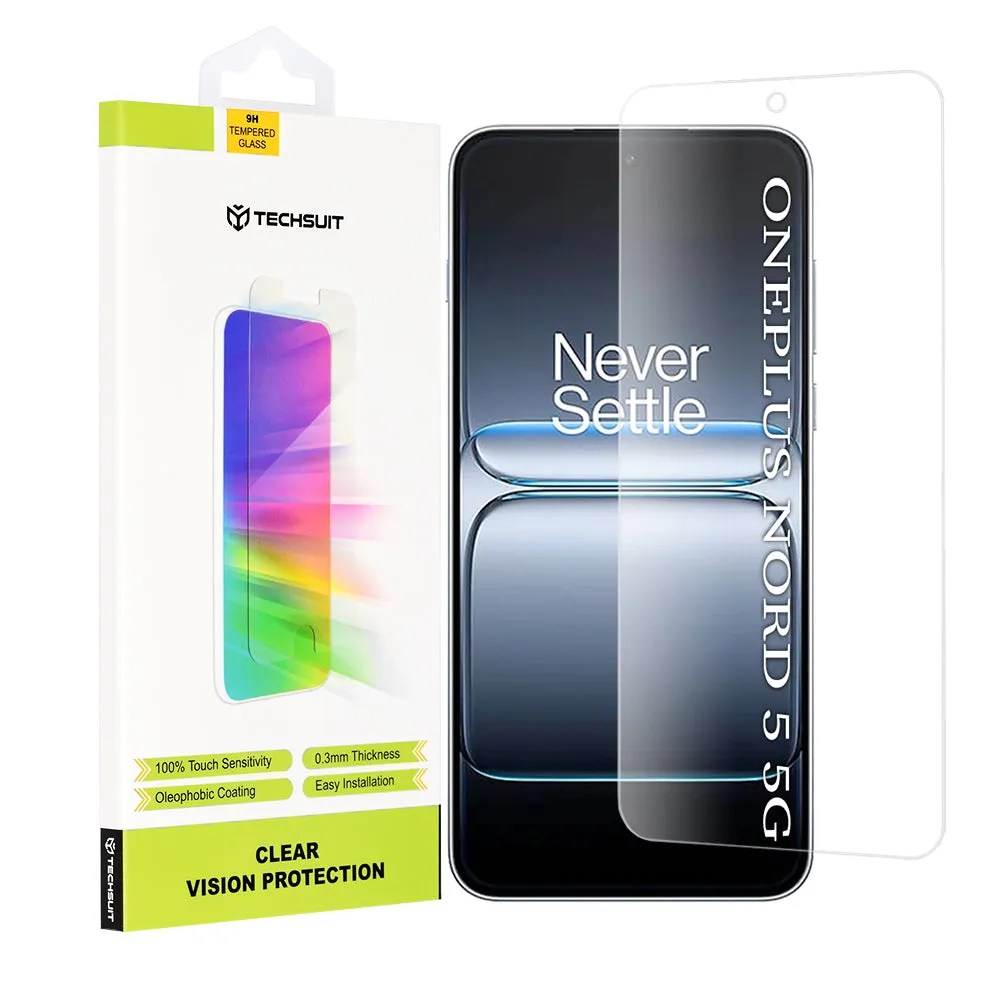 Pellicola protettiva per schermo Techsuit Clear Vision per OnePlus Nord 5, Vetro Temperato, Full Glue - immagine 1