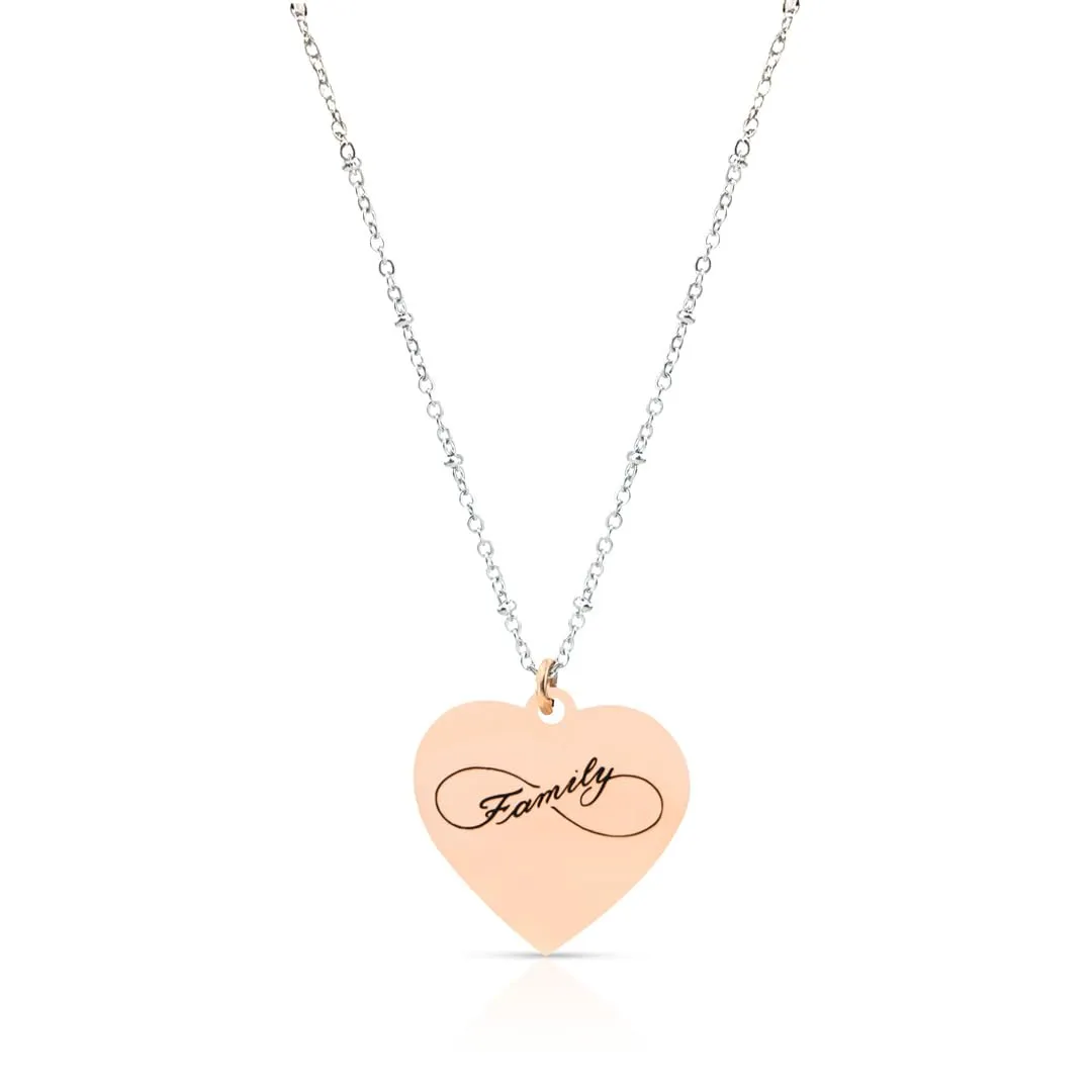 SAGA GIOIELLI® COLLANA DONNA CUORE FAMILY INFINITO AMORE - immagine 2