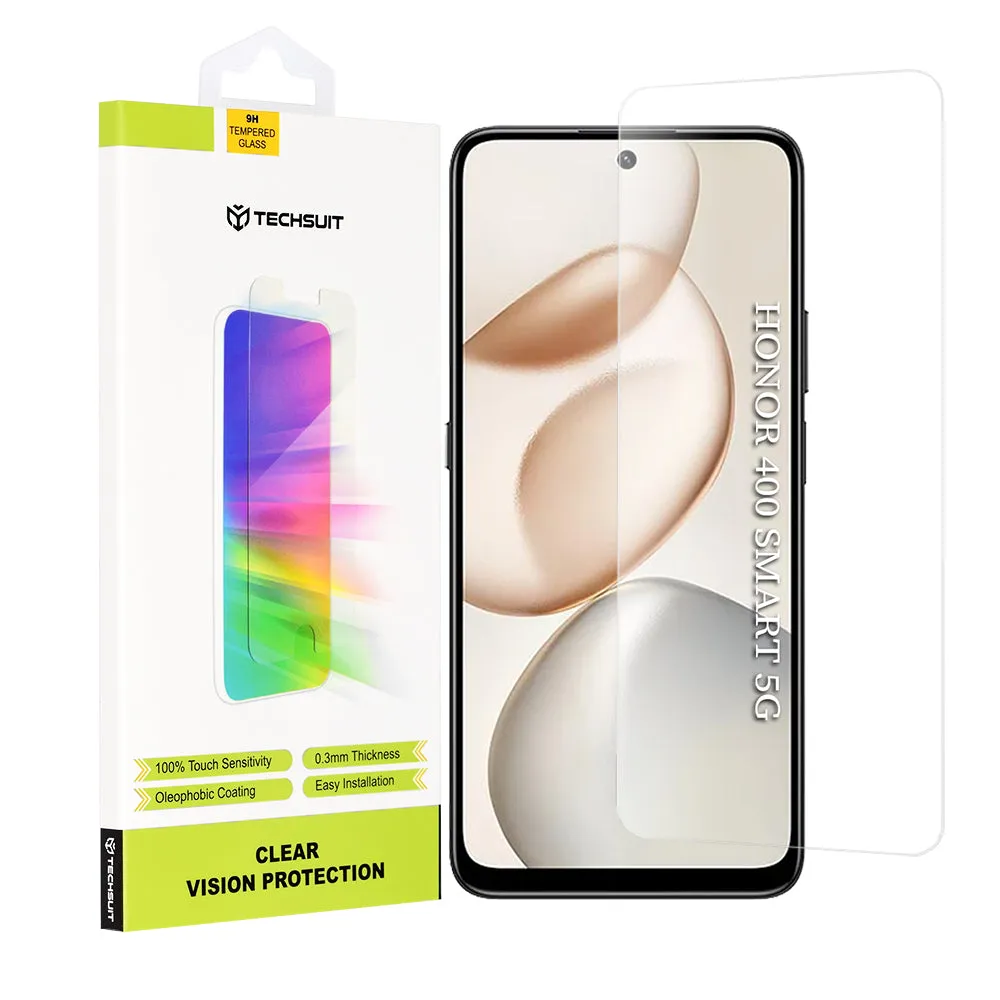 Pellicola protettiva Schermo Techsuit Clear Vision per Honor 400 Smart 4G / X7d 4G / 400 Smart 5G / X7c / 200 Smart, Vetro Temperato, Full Glue - immagine 1