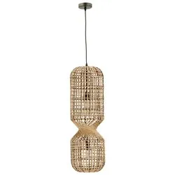 Sospensione MALABO Naturale (2 luci - 80 W - E27) (25x157,5cm) 0828188 - immagine 1