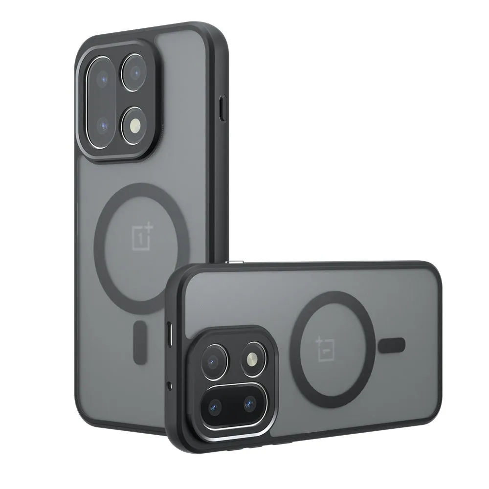 Custodia MagSafe per OnePlus 15, Techsuit, PureFrost, Nera Satinata - immagine 1
