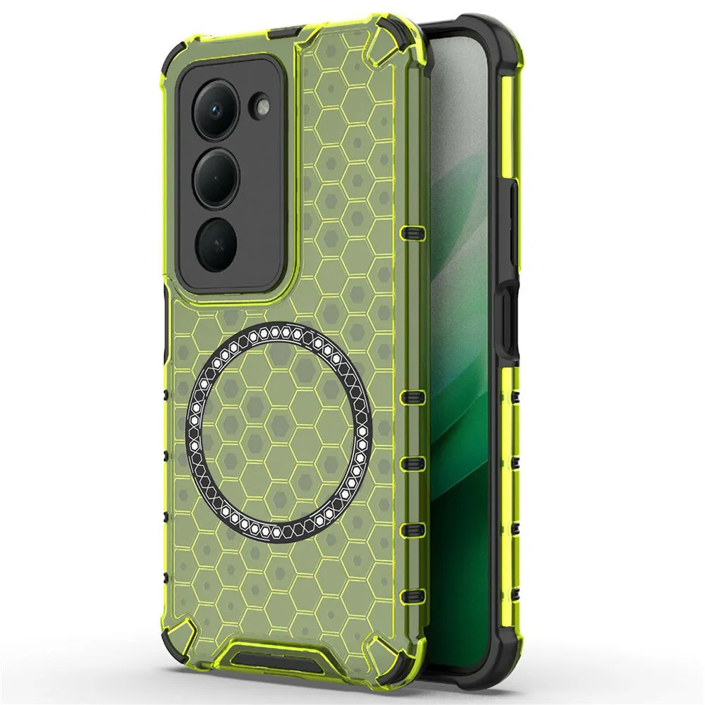 Custodia MagSafe per Xiaomi Redmi 15 5G / 15 4G, Techsuit, HoneyComb Shield, Verde - immagine 1