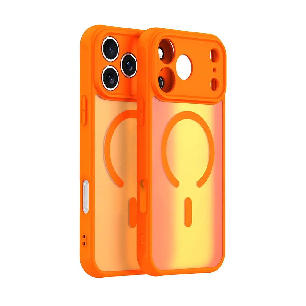 Custodia MagSafe per Apple iPhone 17 Pro, Techsuit, HaloFrost II, Arancione - immagine 1