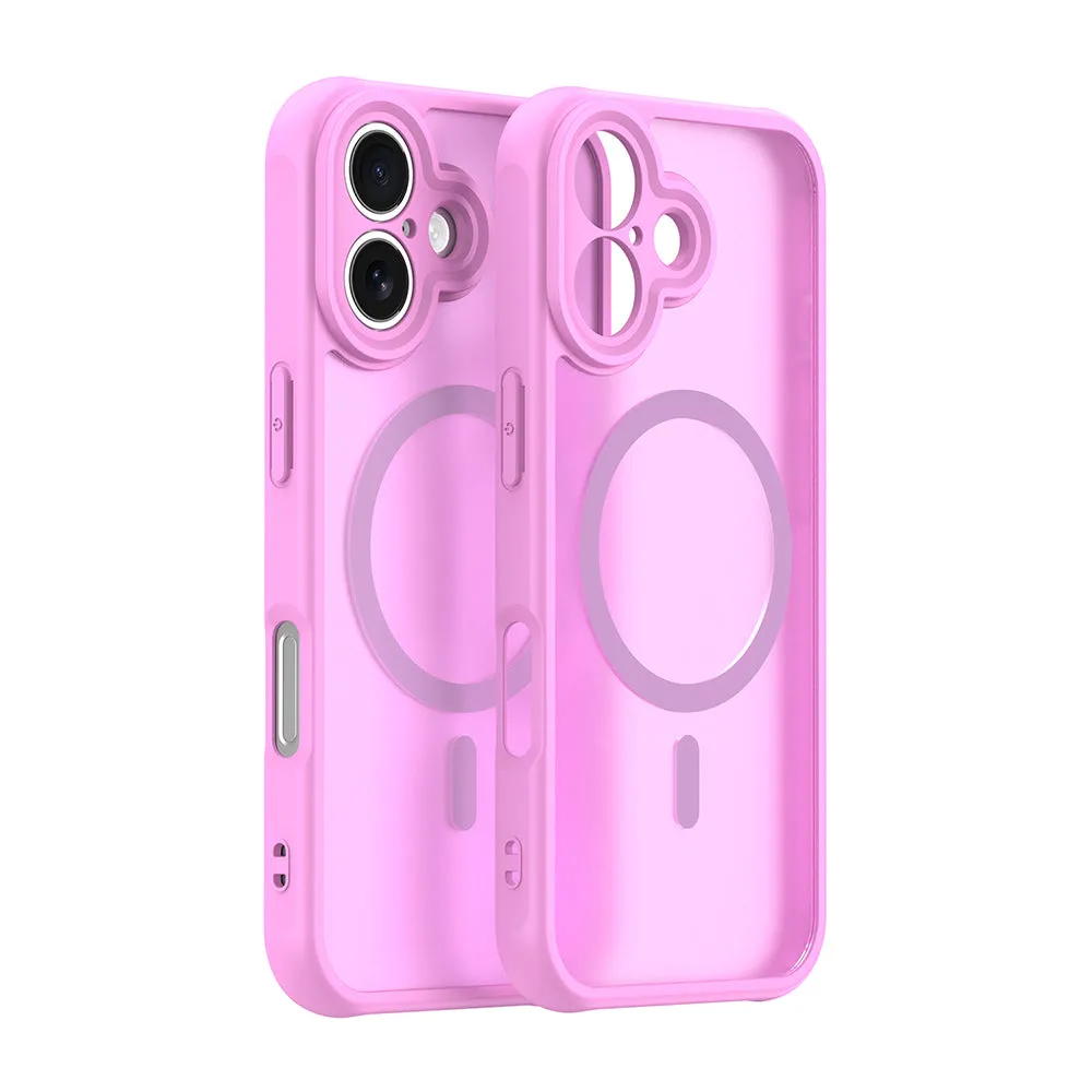 Custodia MagSafe per Apple iPhone 17, Techsuit, HaloFrost II, Rosa - immagine 1