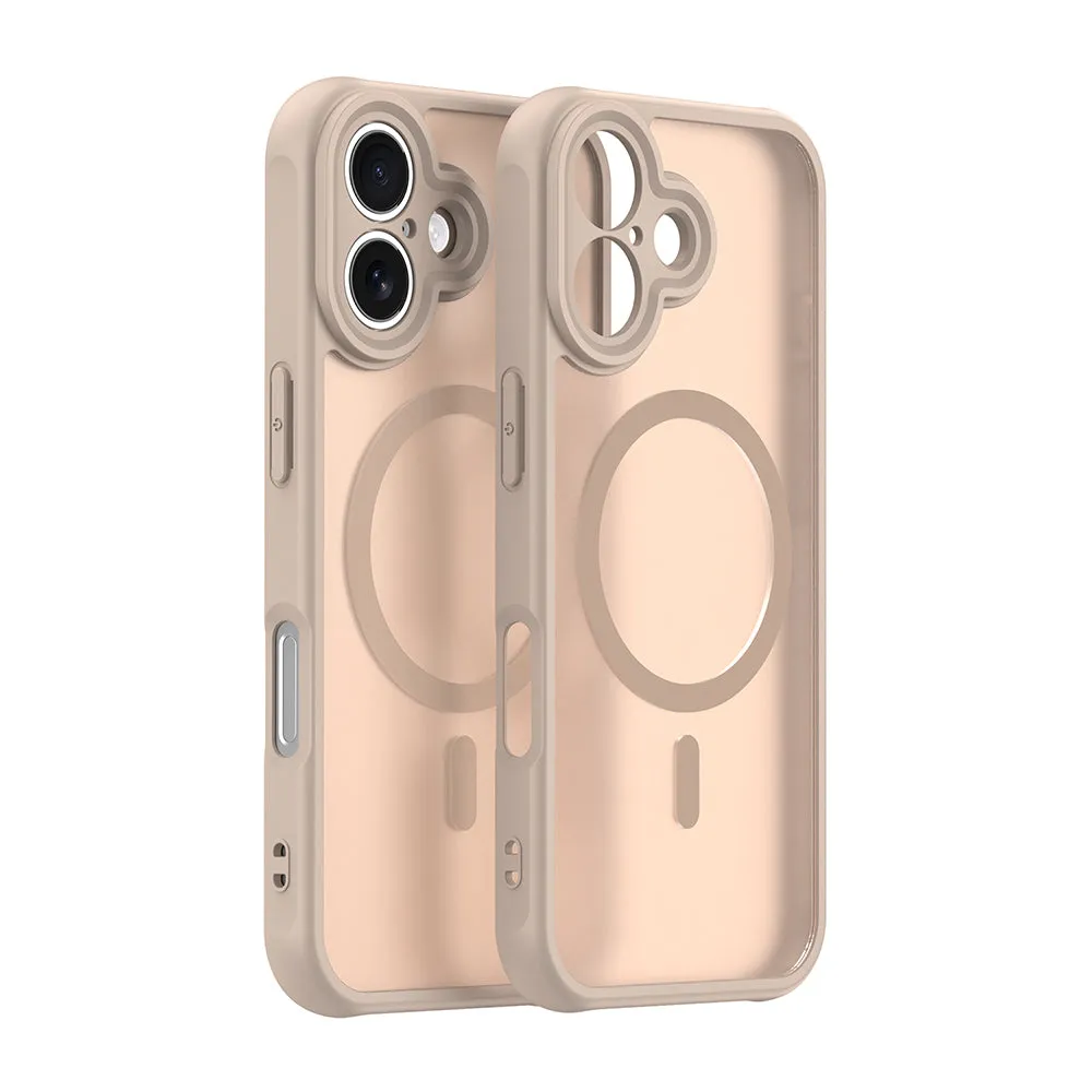 Custodia MagSafe per Apple iPhone 17, Techsuit, HaloFrost II, Dorata - immagine 1