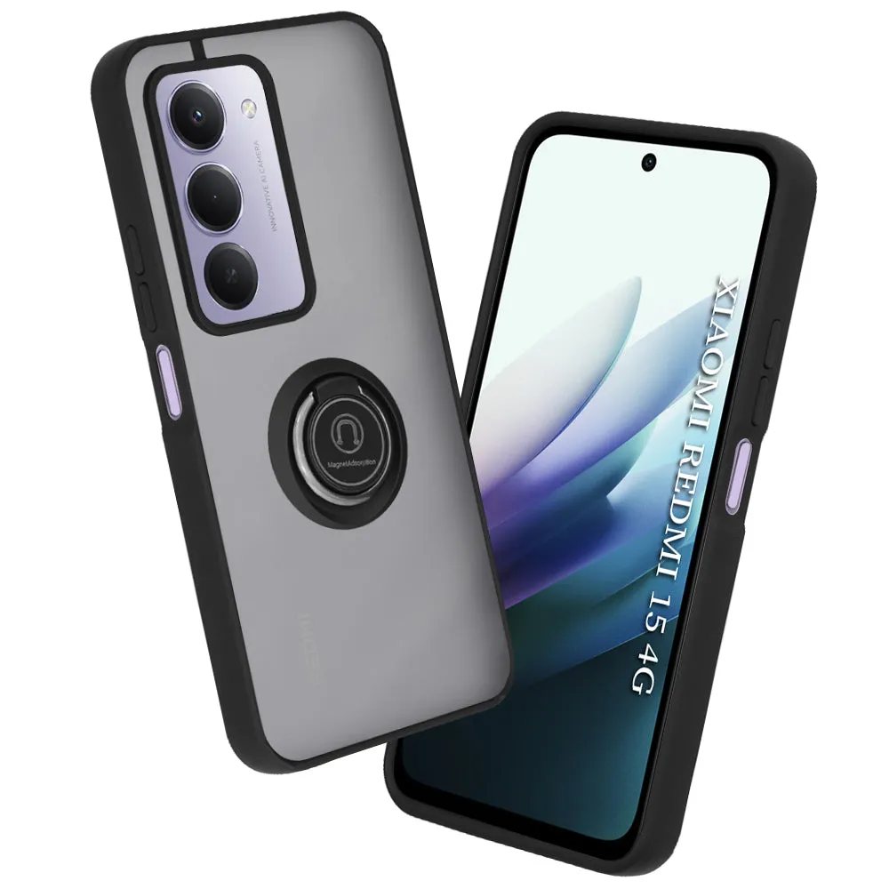 Custodia per Xiaomi Redmi 15 5G / 15 4G, Techsuit, Glinth, Nera - immagine 1