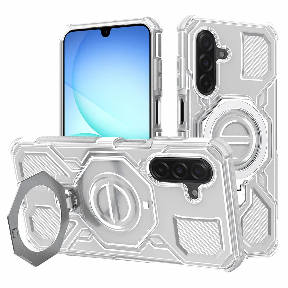 Custodia per Samsung Galaxy A18 5G A186 / A18 4G A185 / F17 / M17 / A17 4G A175, Techsuit, Carbon Shield Pro, Bianca - immagine 1