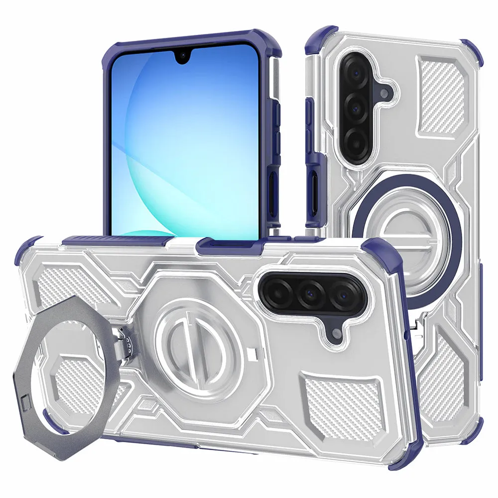 Custodia per Samsung Galaxy A18 5G A186 / A18 4G A185 / F17 / M17 / A17 4G A175, Techsuit, Carbon Shield Pro, Blu - immagine 1
