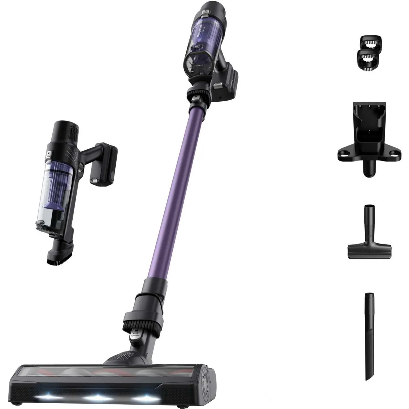 RH6A31 Aspirapolvere a bastone 2 in 1 Batteria Secco Senza sacchetto 140 W Nero, Viola, Aspirapolvere verticale - immagine 1
