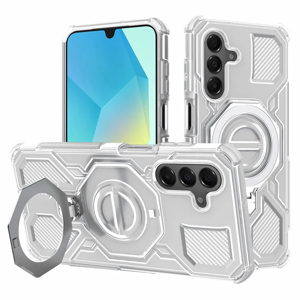 Custodia per Samsung Galaxy A16 5G A166 / A16 4G A165, Techsuit, Carbon Shield Pro, Bianca - immagine 1
