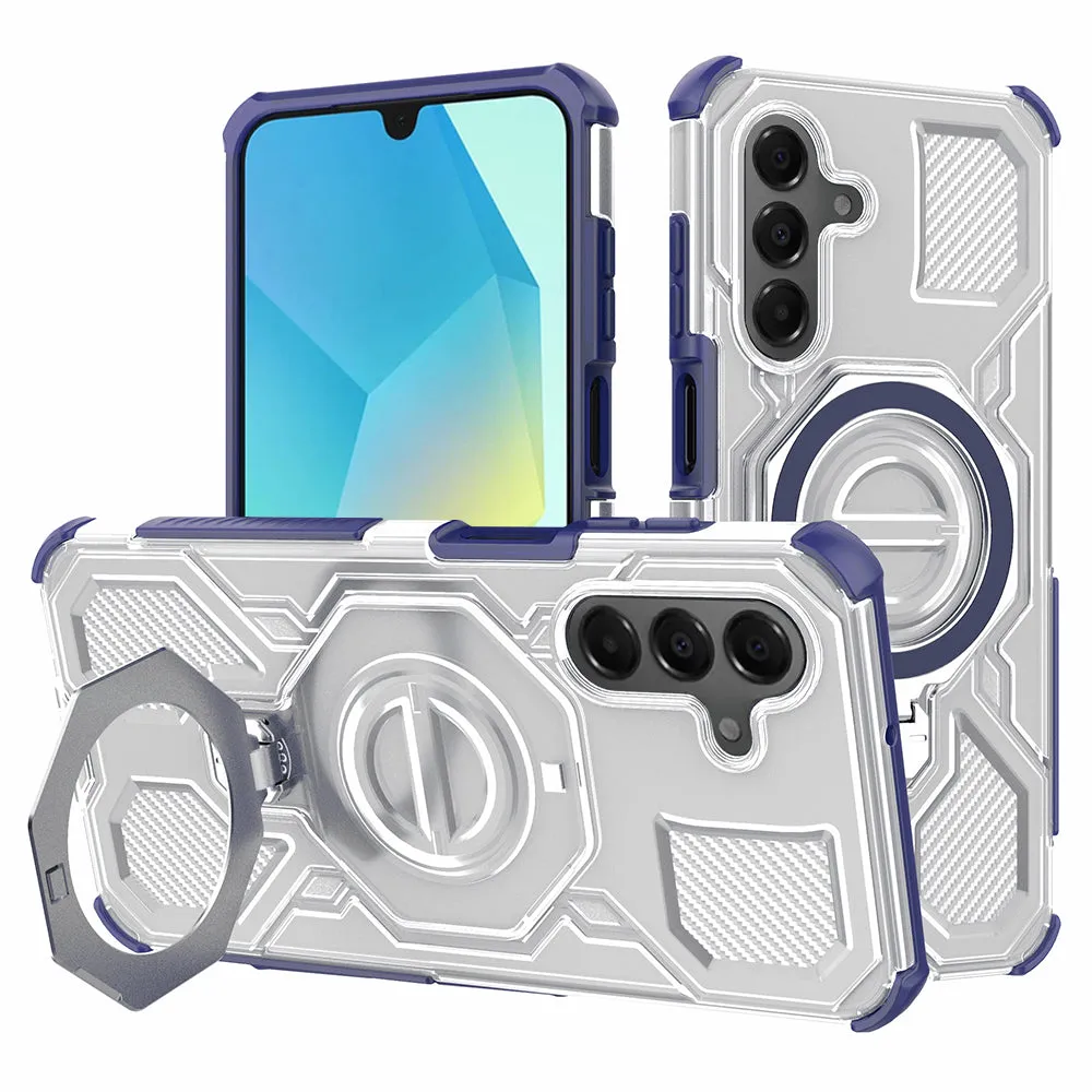 Custodia per Samsung Galaxy A16 5G A166 / A16 4G A165, Techsuit, Carbon Shield Pro, Blu - immagine 1