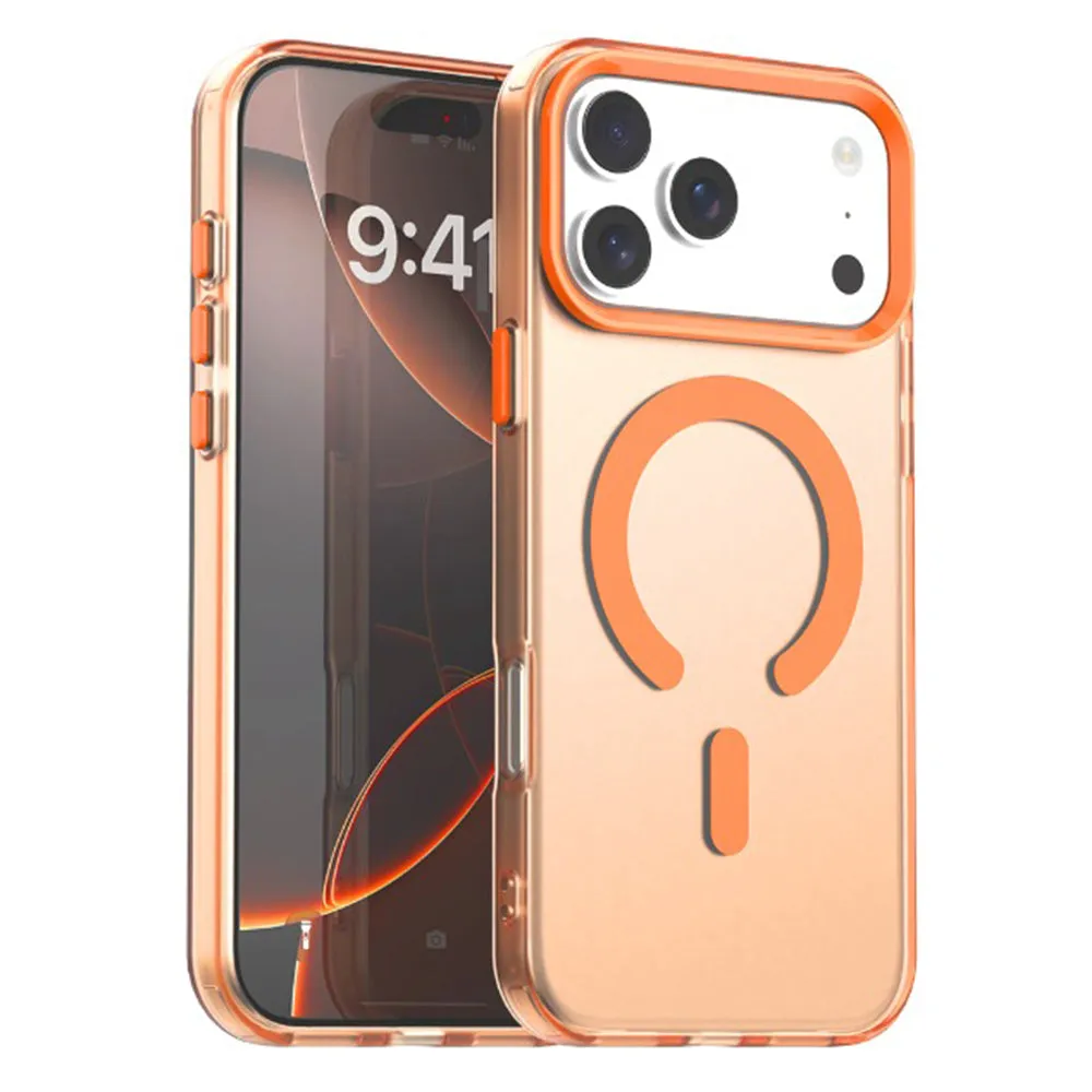 Custodia MagSafe per Apple iPhone 17 Pro Max, Techsuit, CandyCase, Arancione - immagine 1