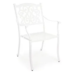 Sedia con braccioli alluminio IVREA Bianco 0805090 - immagine 1
