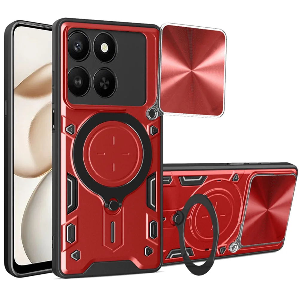 Custodia per Honor 400 Smart 4G / X7d 4G / 400 Smart 5G, Techsuit, CamGuard Pro, Rossa - immagine 1