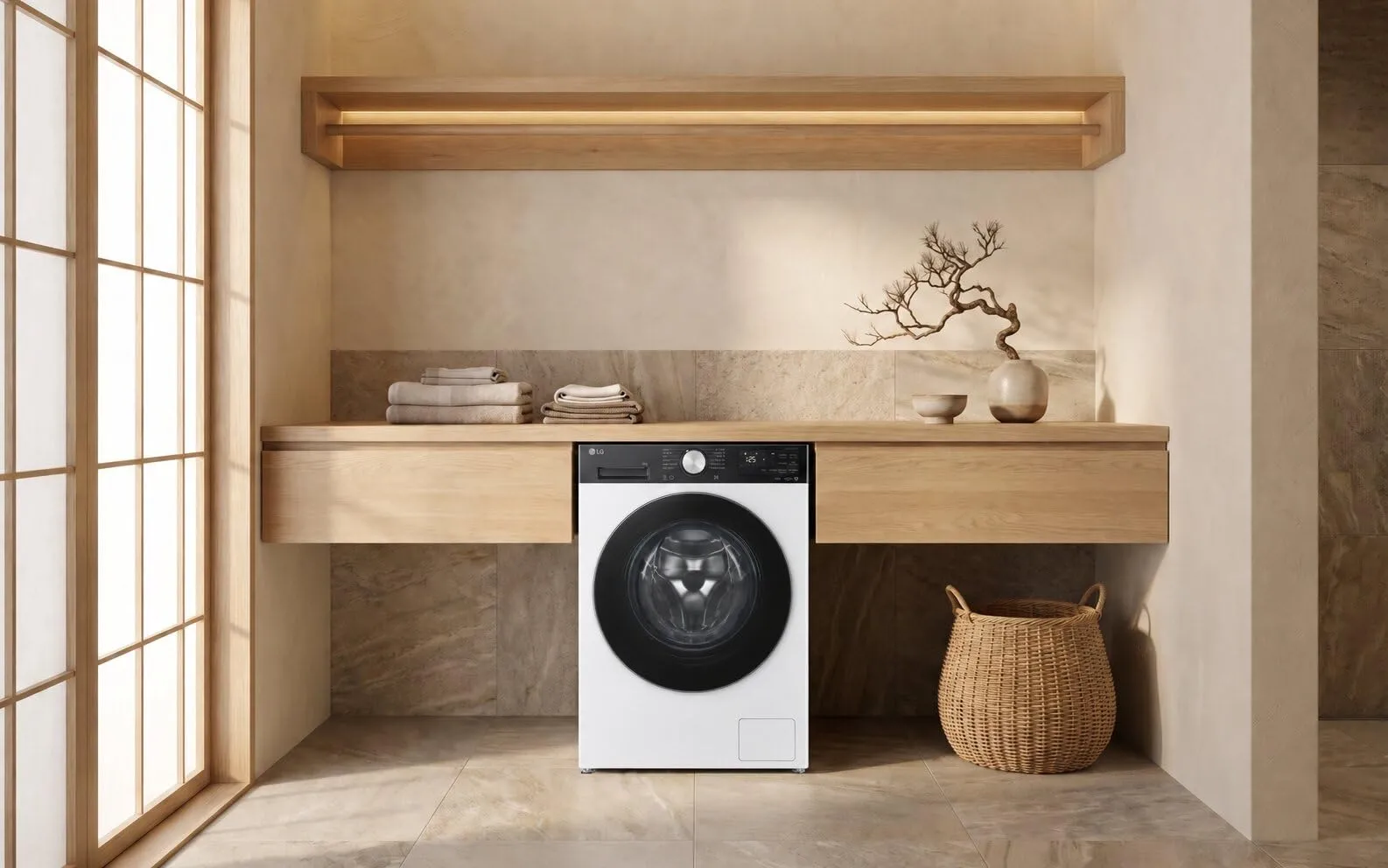 LG F2NX50S9TKC Next AI DD Lavatrice Slim 9kg Classe A-30%, Bianco/Nero - immagine 4