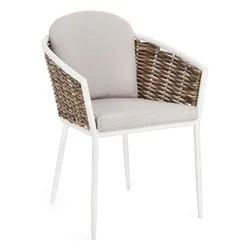 Sedia con braccioli alluminio, sintetico MARIBELA Bianco 0663123 - immagine 1