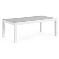 Tavolino da esterno ceramica KLEDI Bianco (120x70x43cm) 0663340 - immagine 1