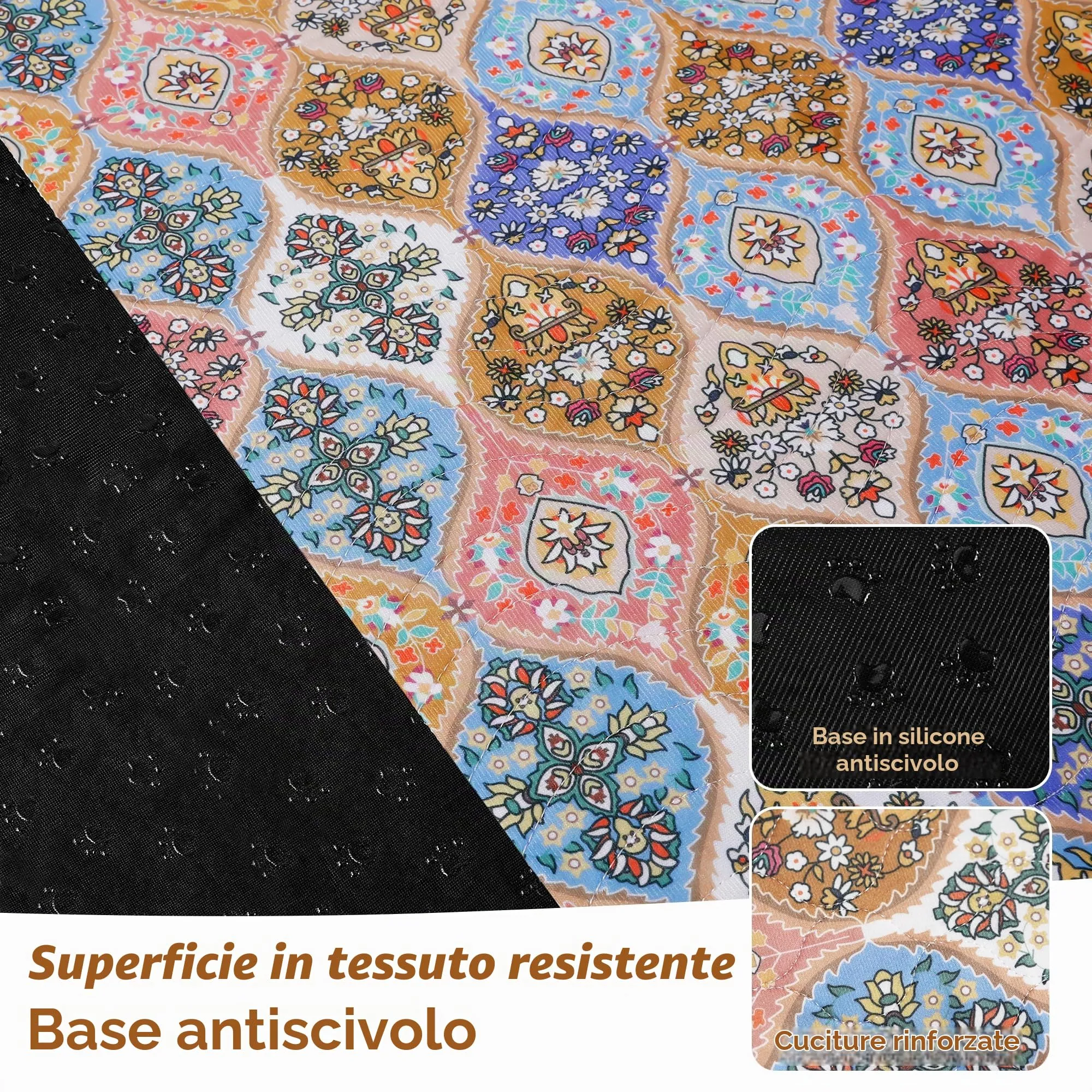 Gimars 80 x 92 cm, 2 Pezzi, Design Boho e Finitura Resistente, Traversine Lavabili per Cani, Tappetino Riutilizzabile per Addestramento Cuccioli, Assorbente, Antiscivolo e a Prova di Perdite - immagine 5