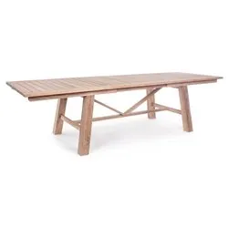 Tavolo da esterno legno MARYLAND Allungabile Teak (220-300x100x77,5cm) 0804391 - immagine 1