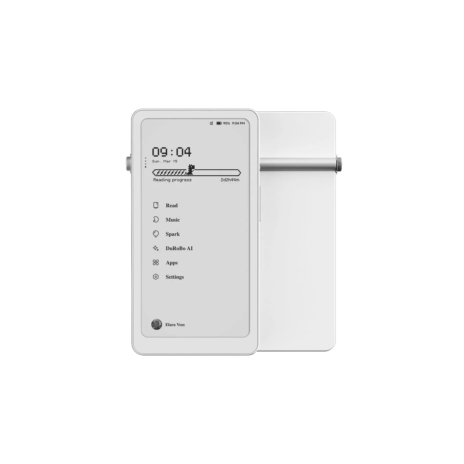 Durobo Krono – Hub di messa a fuoco intelligente ePaper da 6,57 cm, tablet di carta 300 PPI 6G 128G, con Smart Dial – un e-reader, un custode delle idee e un lettore audio tutto in uno - immagine 1