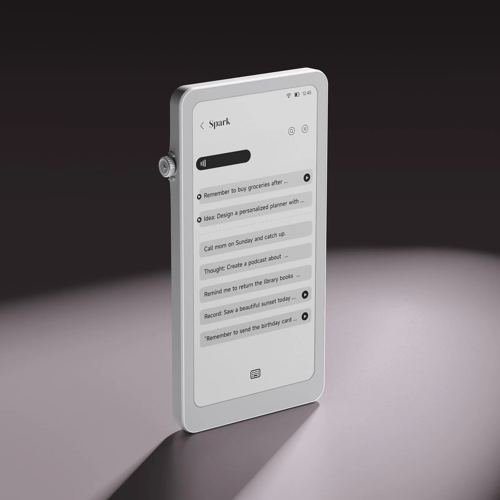 Durobo Krono – Hub di messa a fuoco intelligente ePaper da 6,57 cm, tablet di carta 300 PPI 6G 128G, con Smart Dial – un e-reader, un custode delle idee e un lettore audio tutto in uno - immagine 7