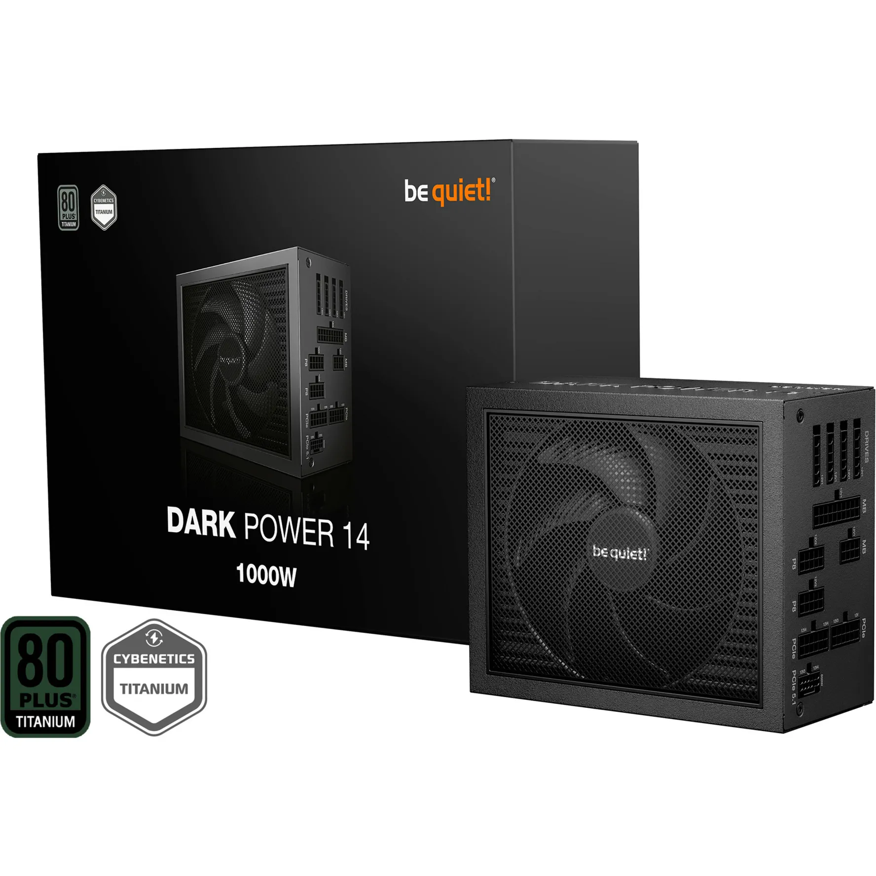 Dark Power 14 1000 W - 80 Plus Titanium alimentatore per computer 20+4 pin ATX ATX Nero, Alimentatore PC - immagine 1