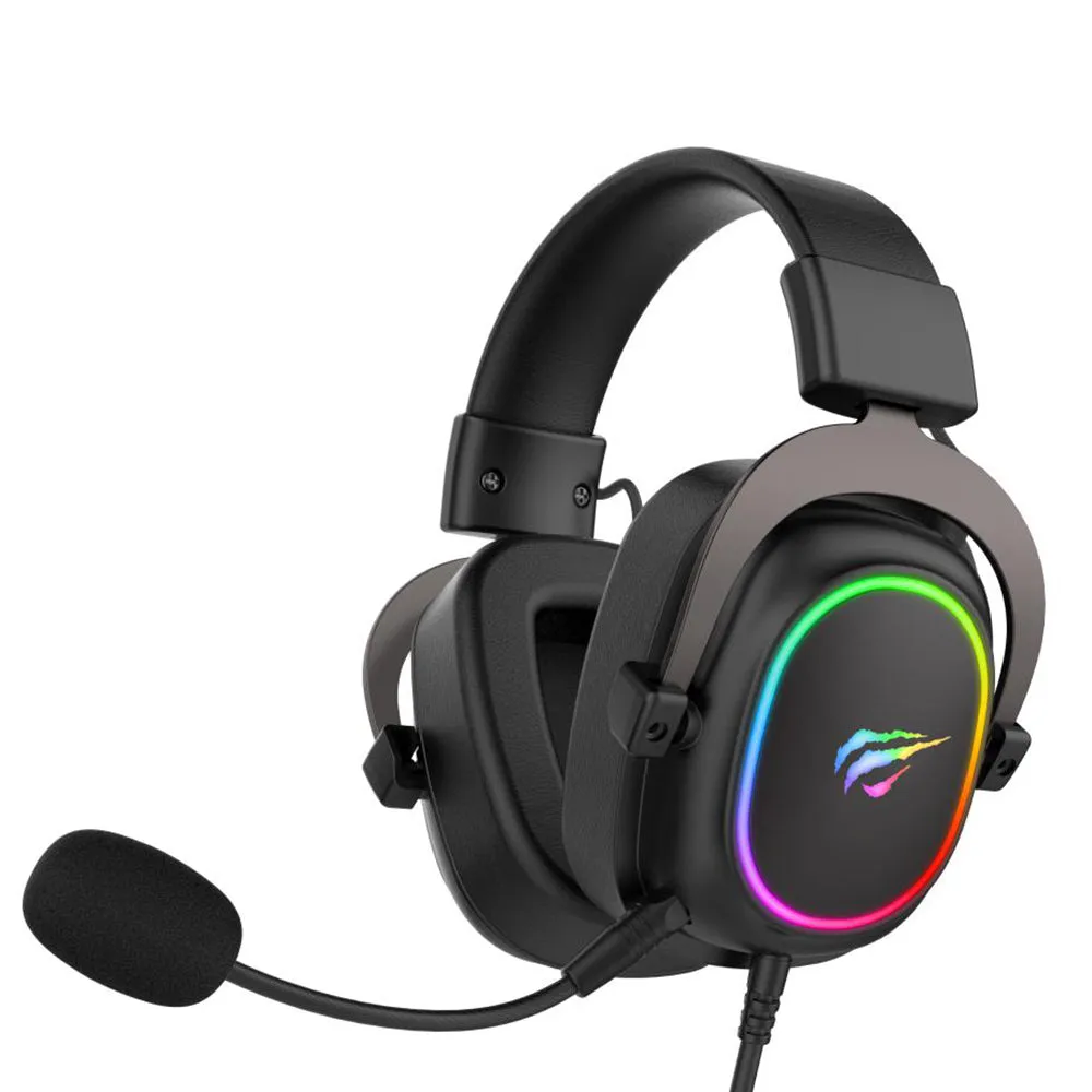 Cuffie Gaming 3.5mm HAVIT H2002P, RGB, 2m, Nere - immagine 1