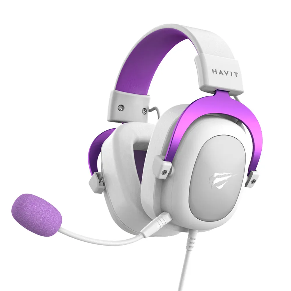 Cuffie Gaming 3.5mm HAVIT H2002D, 2m, Viola - immagine 1