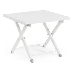 Tavolo pieghevole da esterno alluminio TAYLOR Bianco (44x43x36cm) 0663288 - immagine 1