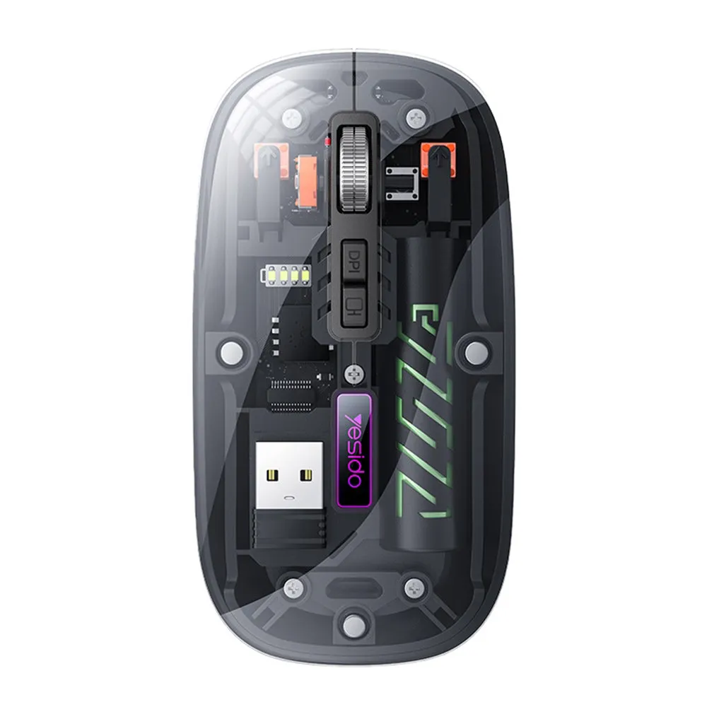 Mouse Wireless Yesido KB29, 800DPI - 1600DPI, BT / Wi-Fi, Nero - immagine 1