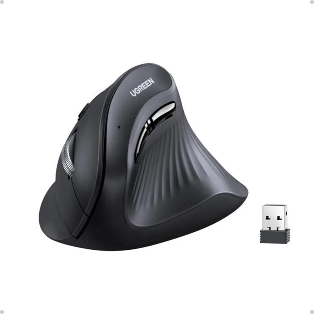 Mouse Wireless UGREEN MU008, 4000DPI, BT / Wi-Fi, Nero - immagine 1