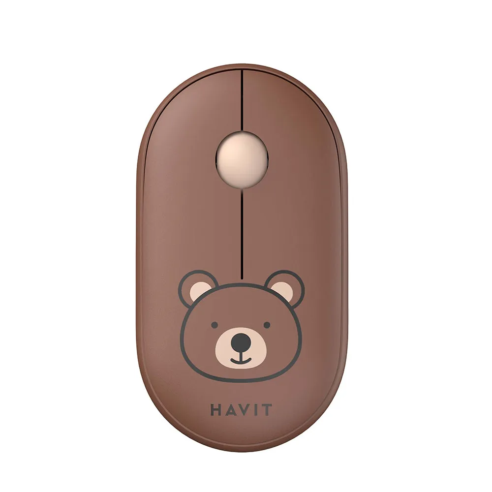 Mouse Wireless HAVIT MS75GT Pro, 1600DPI, Marrone - immagine 1