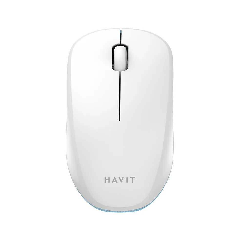 Mouse Wireless HAVIT MS66GT, 1200DPI, Bianco Blu - immagine 1