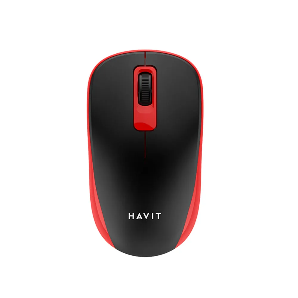 Mouse Wireless HAVIT MS626GT, 1200DPI, Nero Rosso - immagine 1