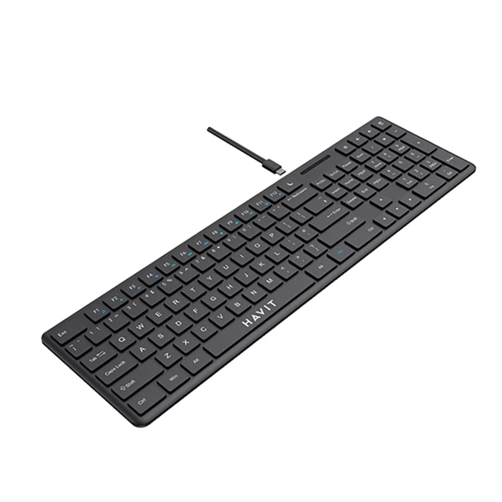 Tastiera Wired USB HAVIT KB252, USB-C, 1.5m, Nera - immagine 1