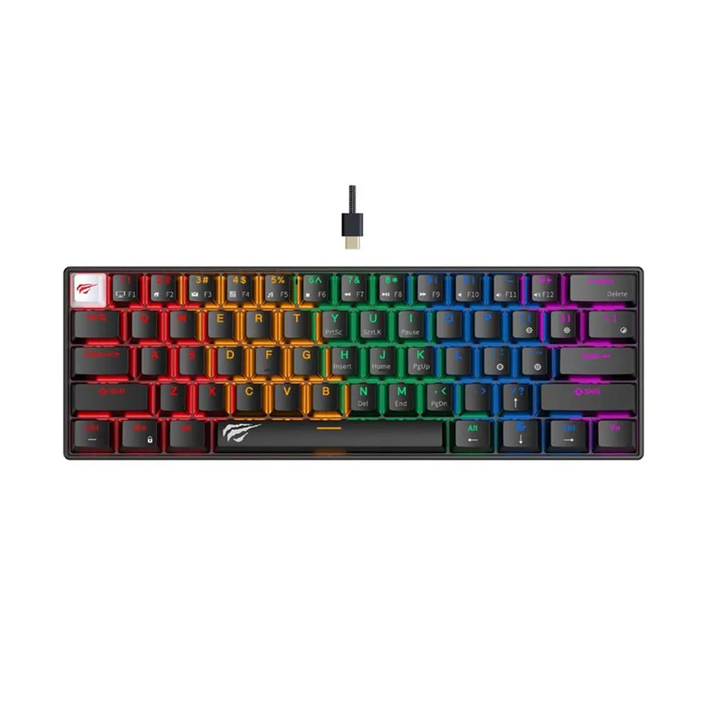 Tastiera Gaming Wired USB HAVIT KB903L, RGB, 1,8m, Nera - immagine 1