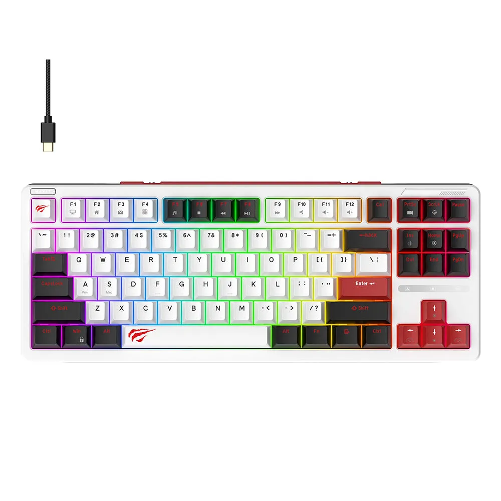 Tastiera Gaming Cablata USB HAVIT KB902L, RGB, 1.8m, Multicolore - immagine 1